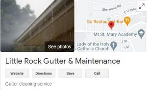Little Rock Gutter Google Business Listing